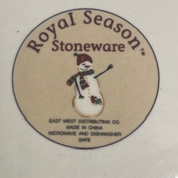 NEW Royal Seasons 5 Piece Christmas Stoneware Accessory Set Discontinued NIB - Picture 7 of 12
